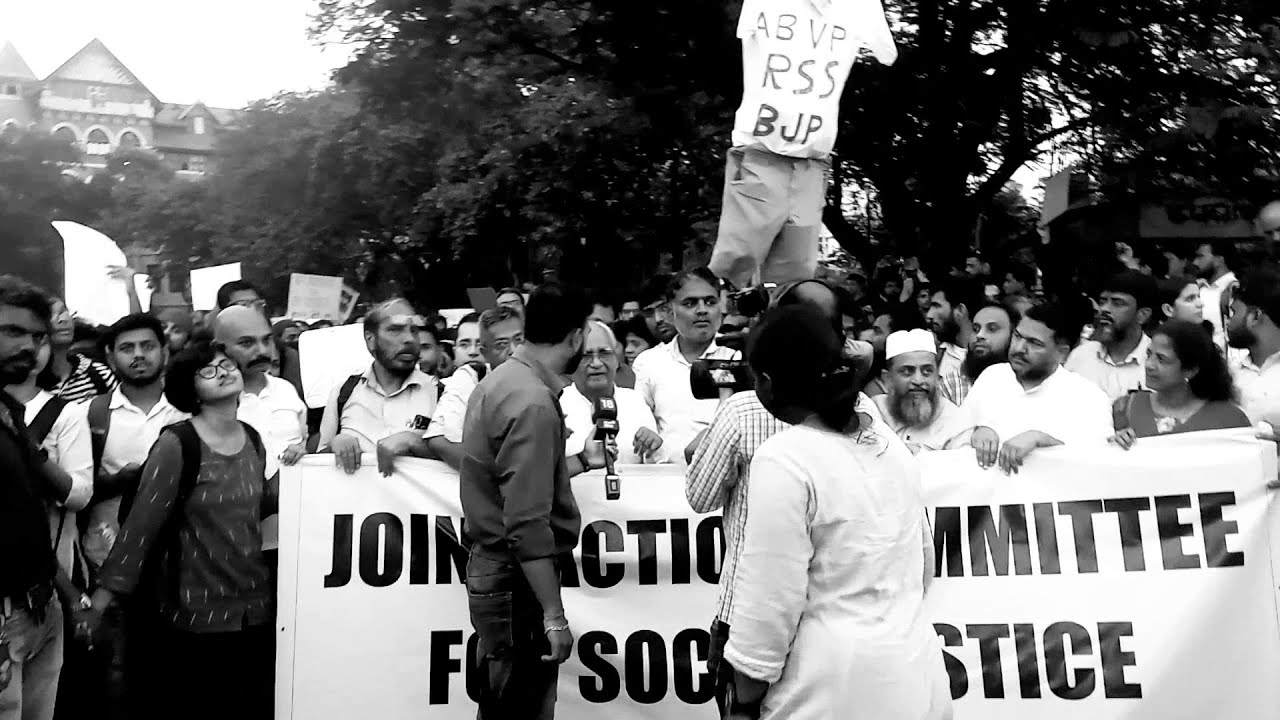 Protesting against ABVP and NRC/CAA/NPR