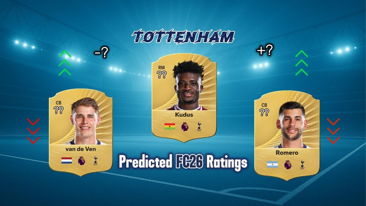 FC26 PREDICTED RATINGS! TOTTENHAM HOTSPUR! FT ALL NEW SIGNINGS!
