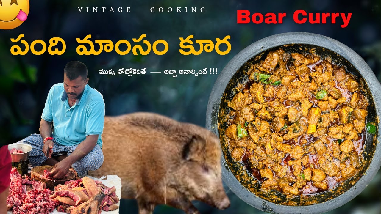 పంది మాంసం కూర || Boar Curry || ముక్క నోట్లోకెలితే  — అబ్బా అనాల్సిందే || Village style