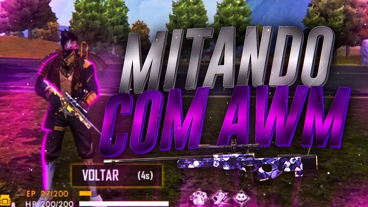 JOGANDO SOLO RANQUEADA COM DUAS AWM - FREE FIRE MOBILE