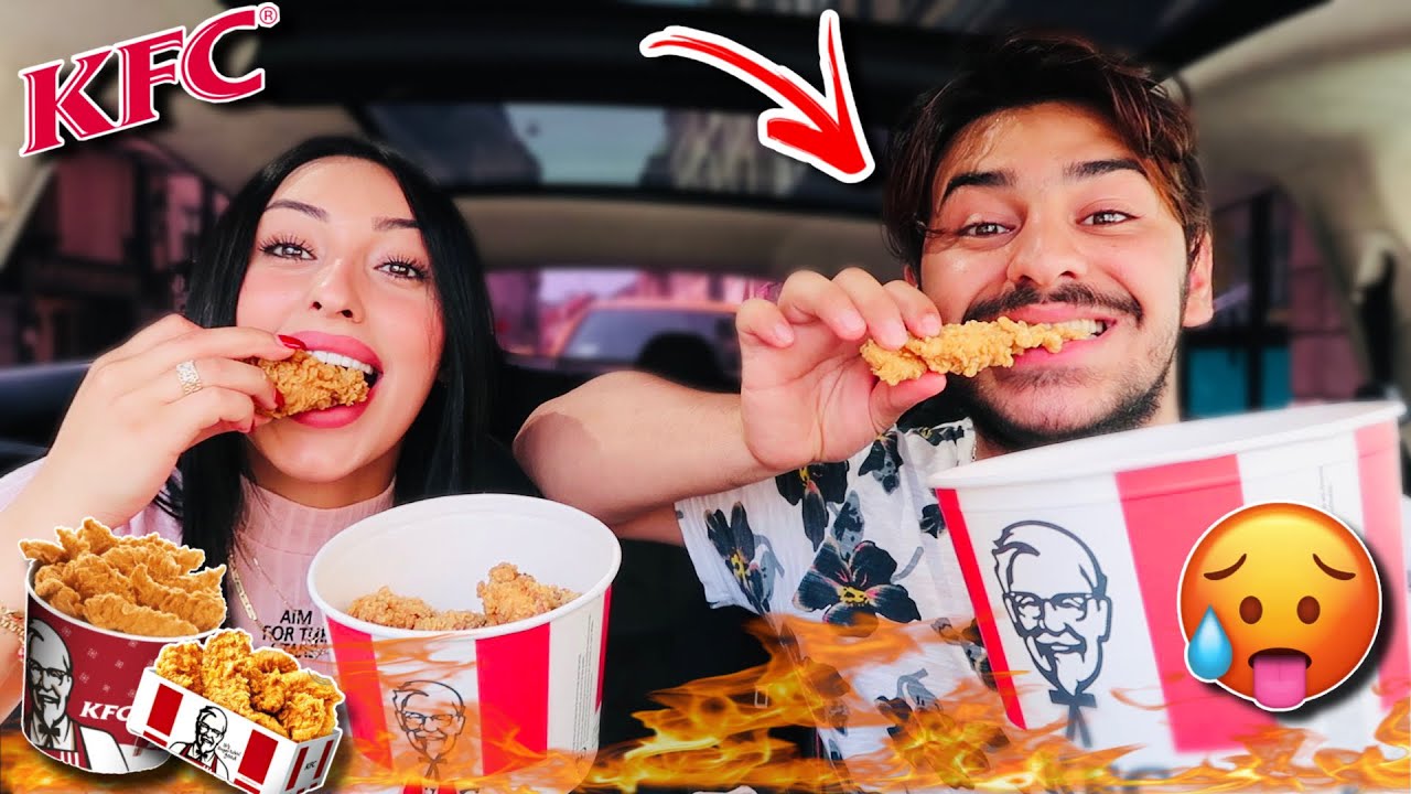 جربنا احر دجاج من KFC🌶🔥|| عمار اغمى عليه من الحر😅