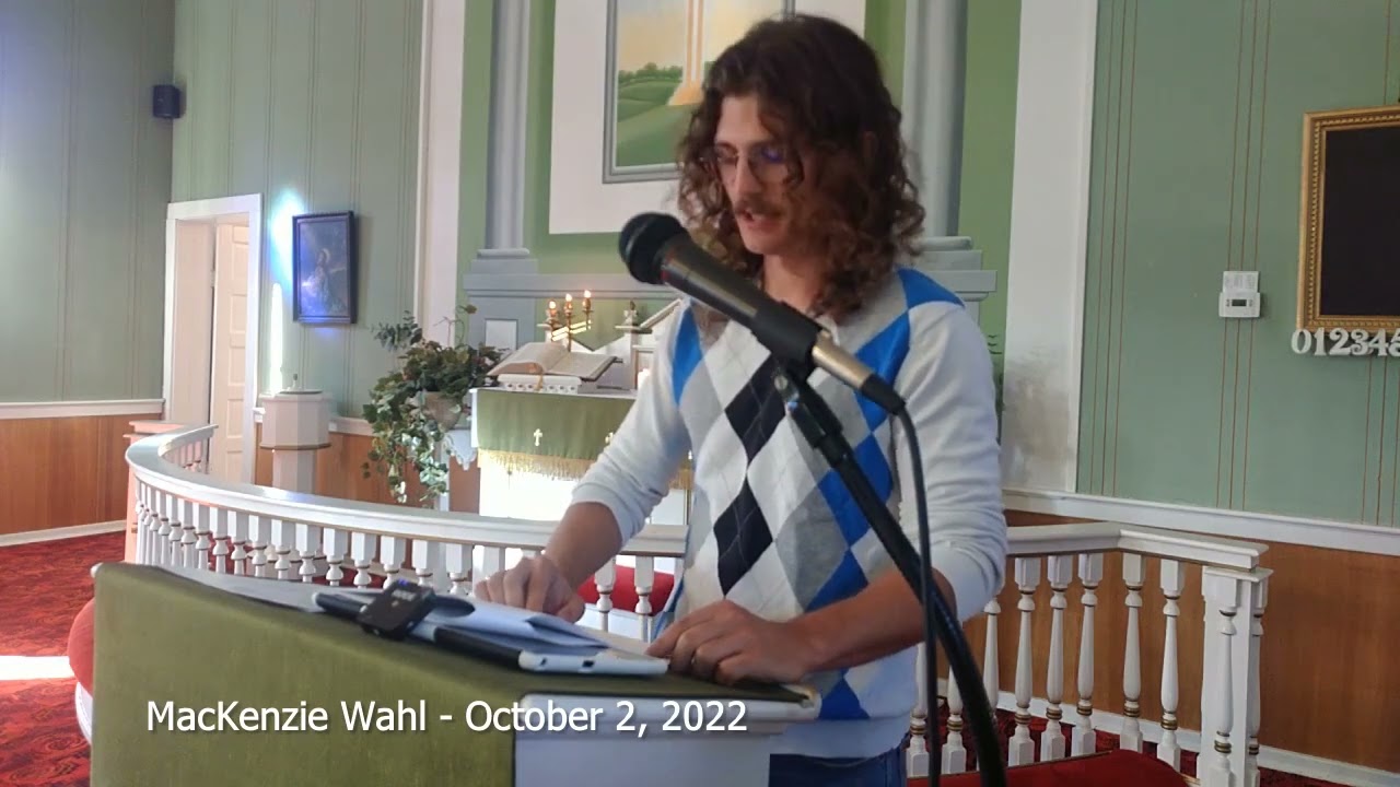 Oct 2, 2022 - Sermon - MacKenzie Wahl