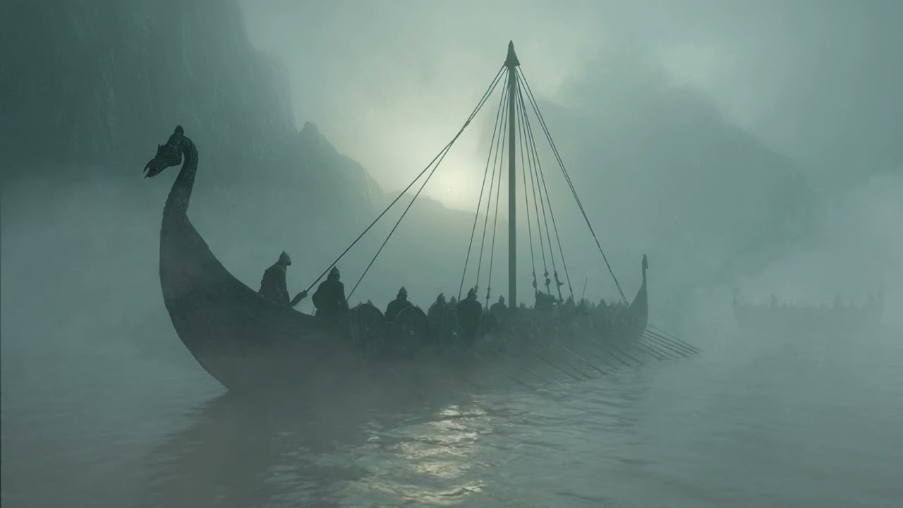 Voyage Through the Mist | Viking Ship Ambience & Nordic Music | Perfect for D&D, Reading, Relaxing
