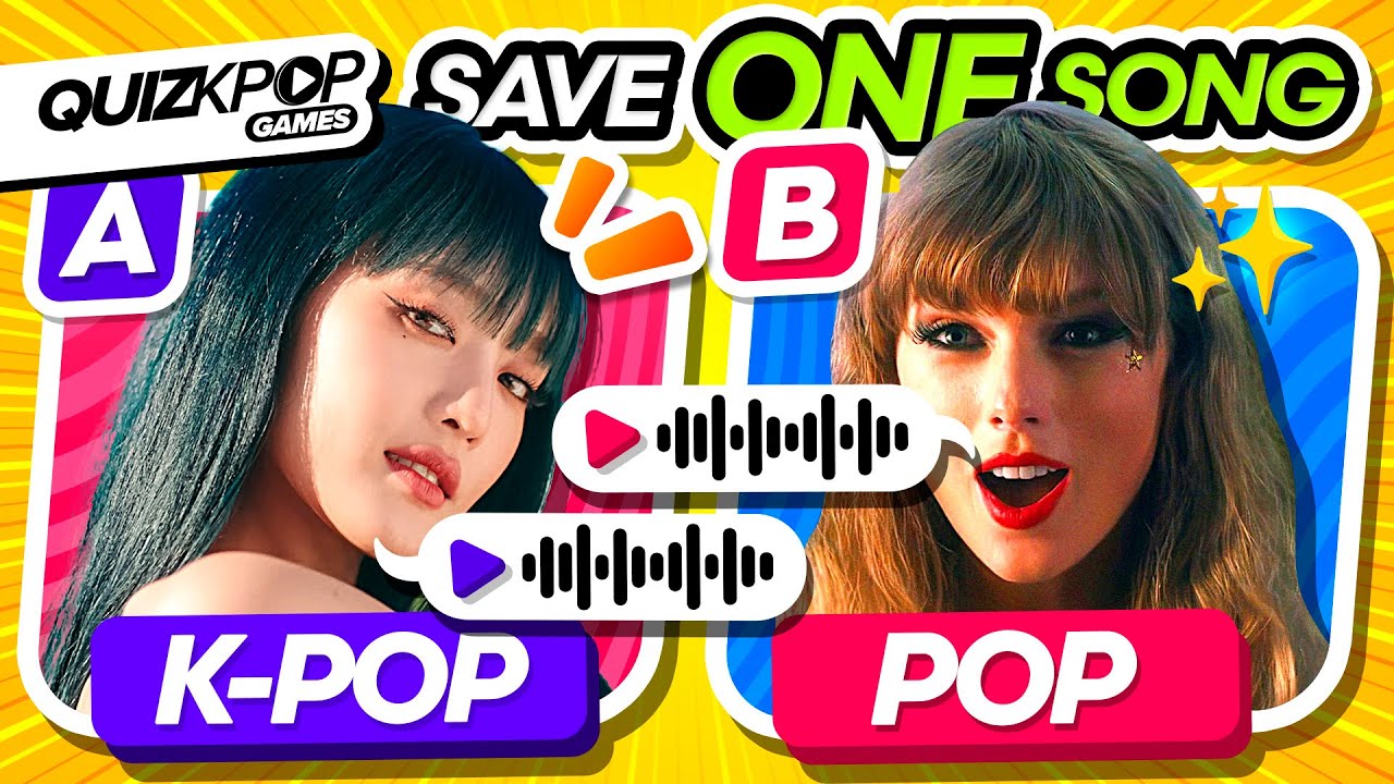 SAVE ONE DROP ONE: KPOP vs POP 😜 | QUIZ KPOP GAMES 2023 - KPOP QUIZ TRIVIA