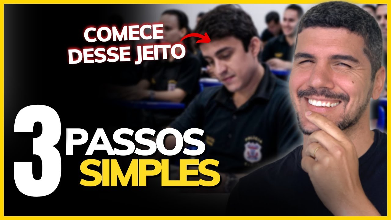 3 PASSOS PARA COMEÇAR A ESTUDAR DO ZERO PARA CONCURSOS POLICIAIS