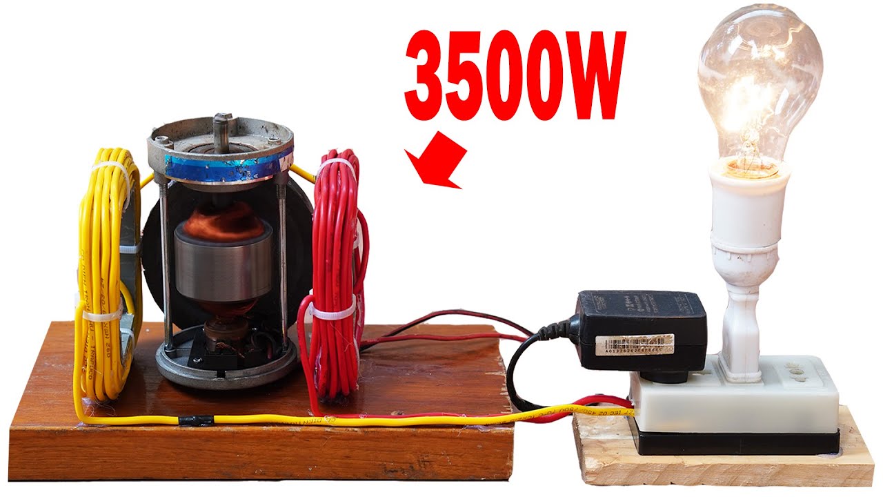 I Turned The Compressor Motor Into A Powerful Permanent Generator