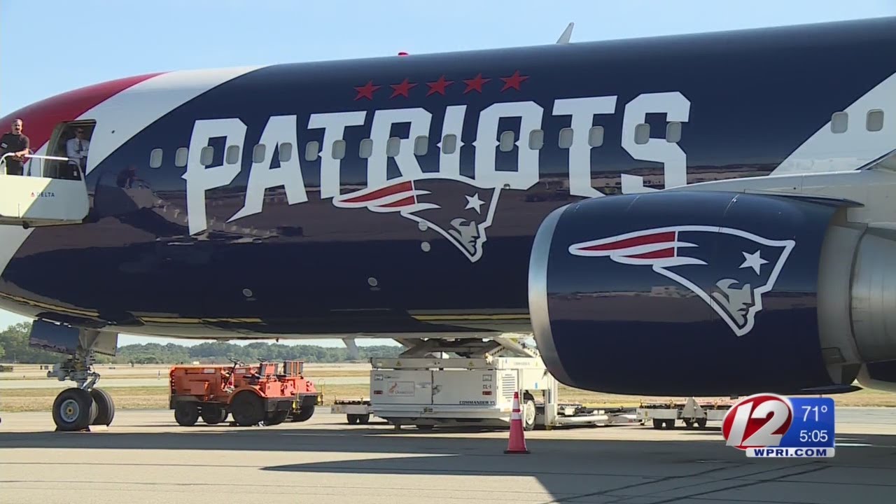 New England Patriots take off out of T.F. Green on their new plane