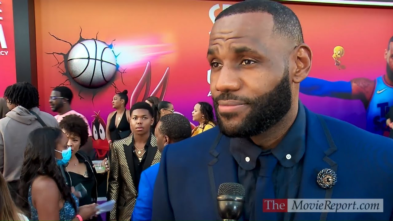LeBron James talks SPACE JAM A NEW LEGACY at the movie world premiere - July 12, 2021 4K