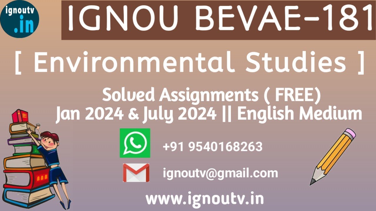 IGNOU BEVAE-181 Solved Assignment Jan 2024 & July 2024 [FREE] || IGNOU BAG || IGNOU TV || IGNOU |