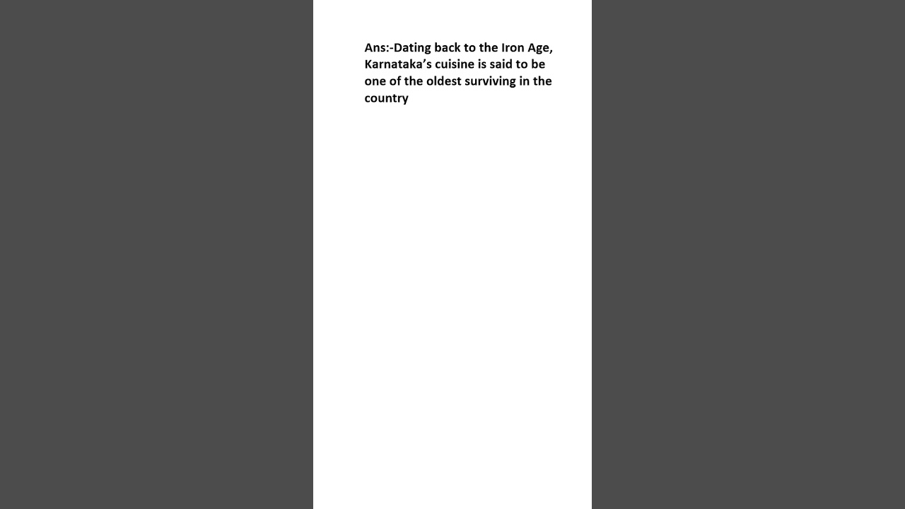 What is Karnataka cuisine?