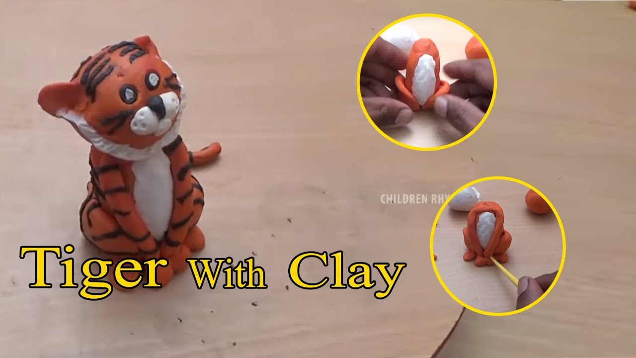 How To Make Clay Art Of Tiger | Diy Craft