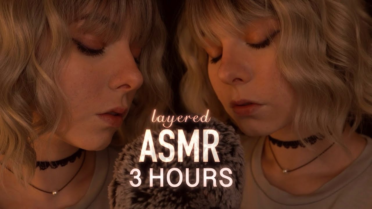 3h layered ASMR | 200% Close Up Clicky Mouth Sounds & Unintelligible Whispering - Fireplace Ambience