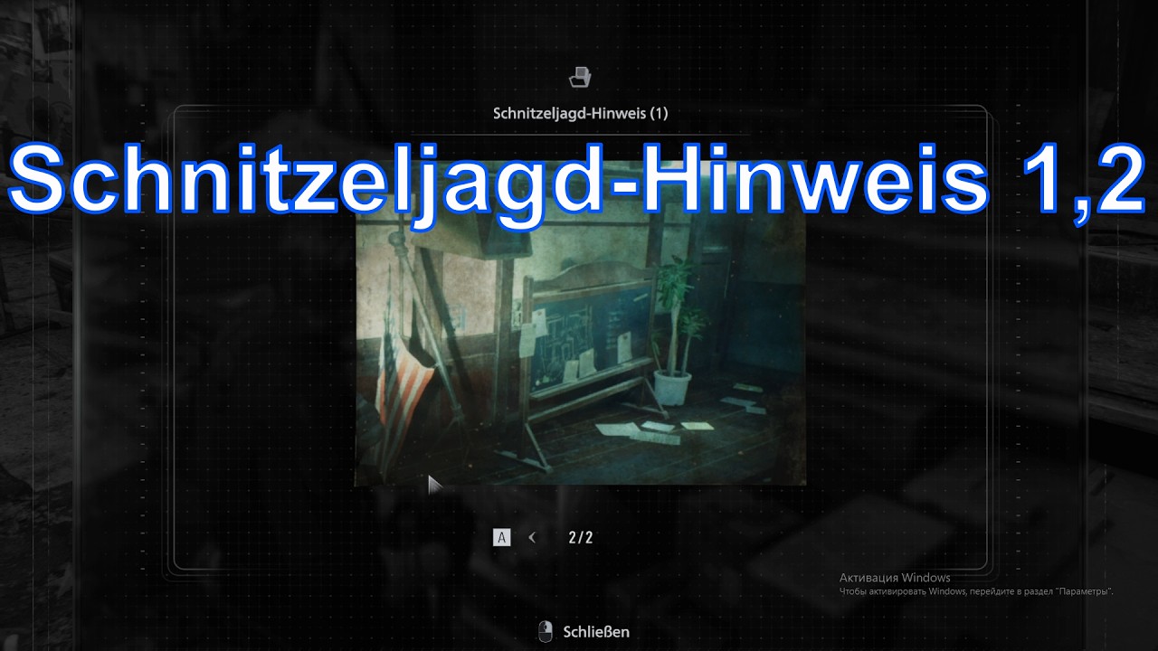 Schnitzeljagd-Hinweis 1,2 , Resident Evil Requiem