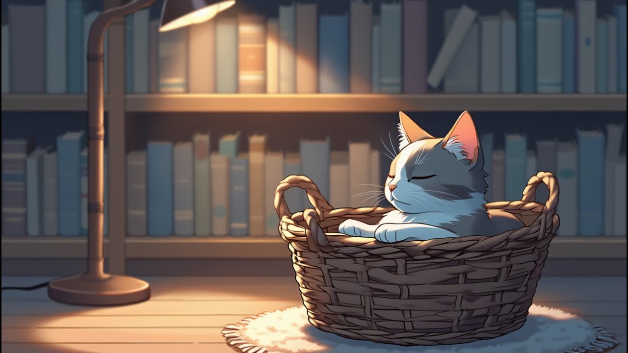 Gentle Cat Sleep Music with Purring – Deep Calm & Rest (2+ Hours) | Cat Music Room 🐾