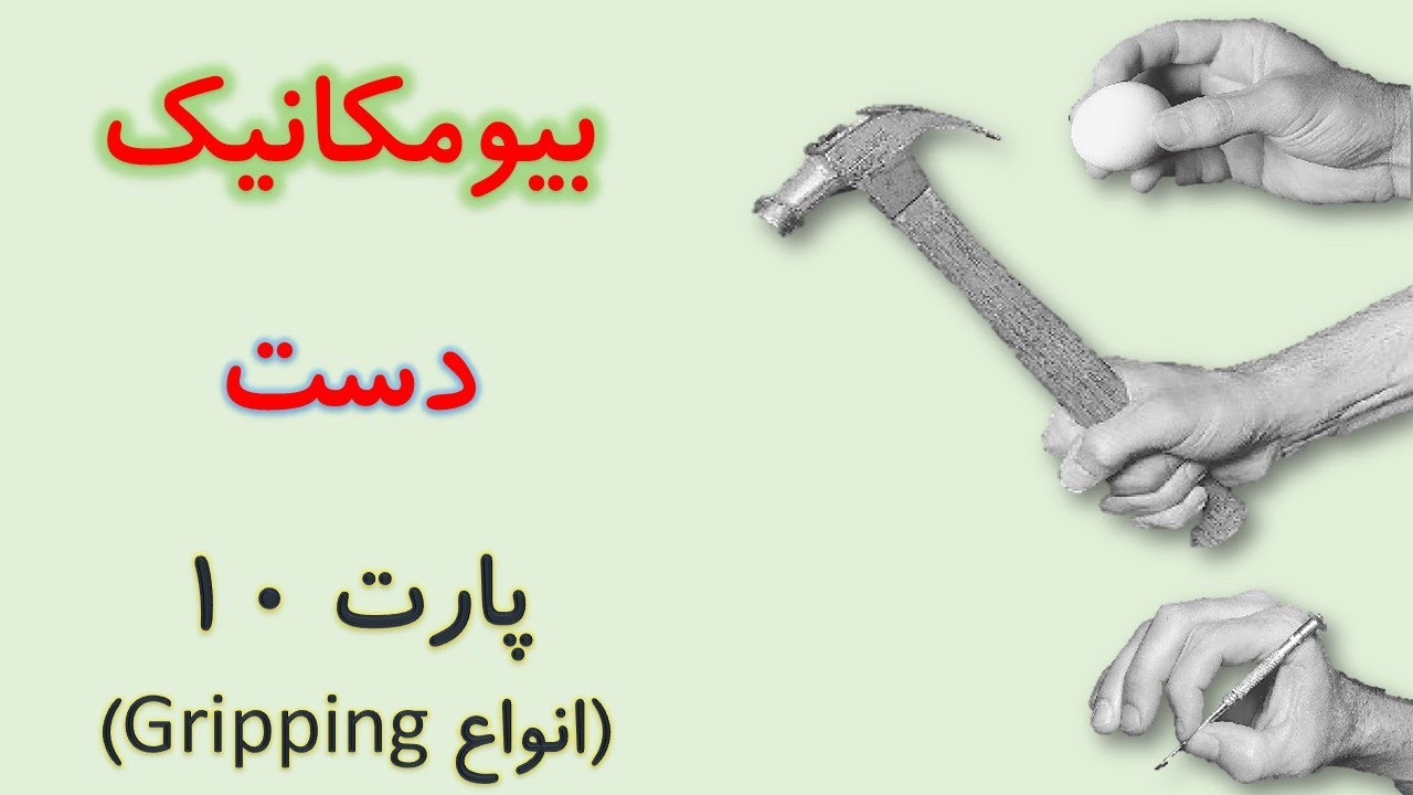 انواع گریپینگ یا در دست گرفتن اشیا (بیومکانیک دست) از کینزیولوژی نیومن