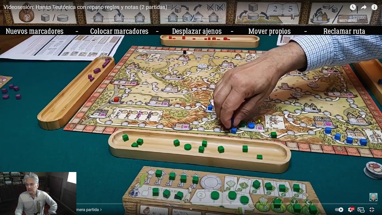 Videoanálisis: comento una partida completa de Hansa Teutónica. Reviso reglas y tácticas ᴴᴰ
