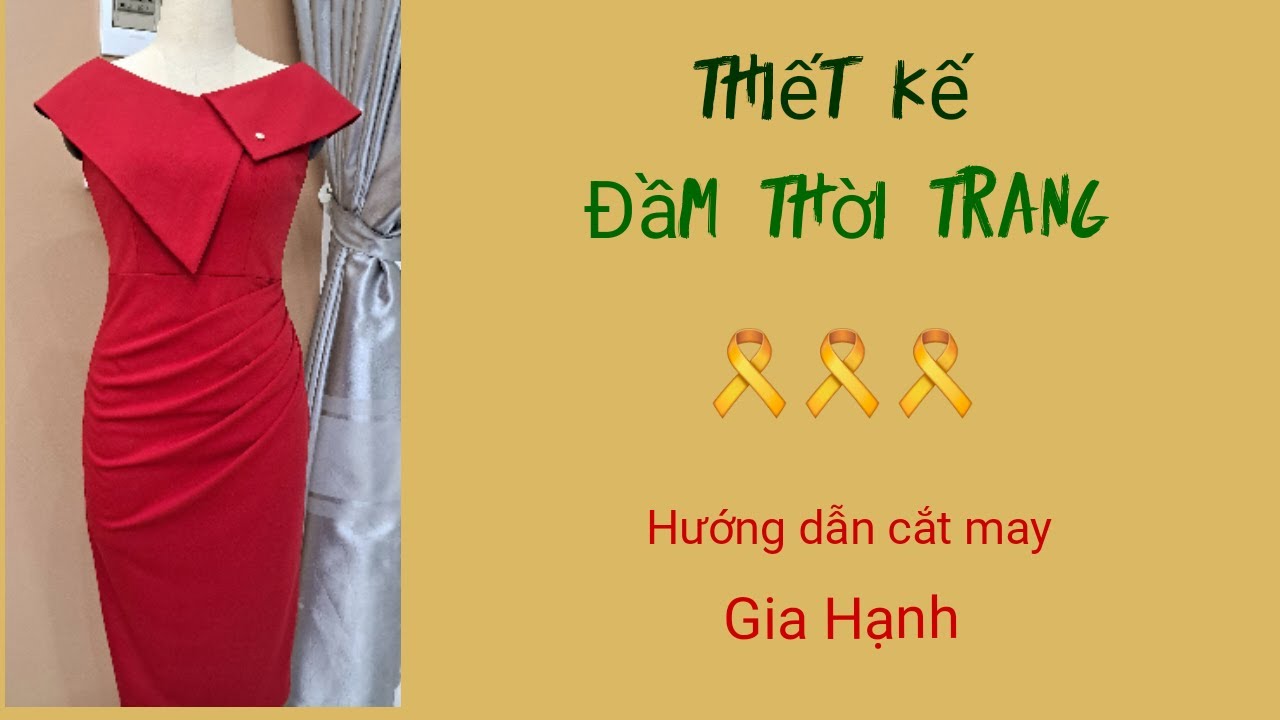 Thiết kế đầm thời trang/Lá cổ lớn/Tùng xếp ly