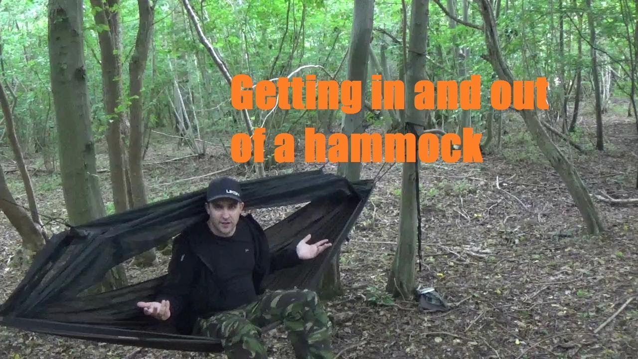 How to get in and out of a hammock