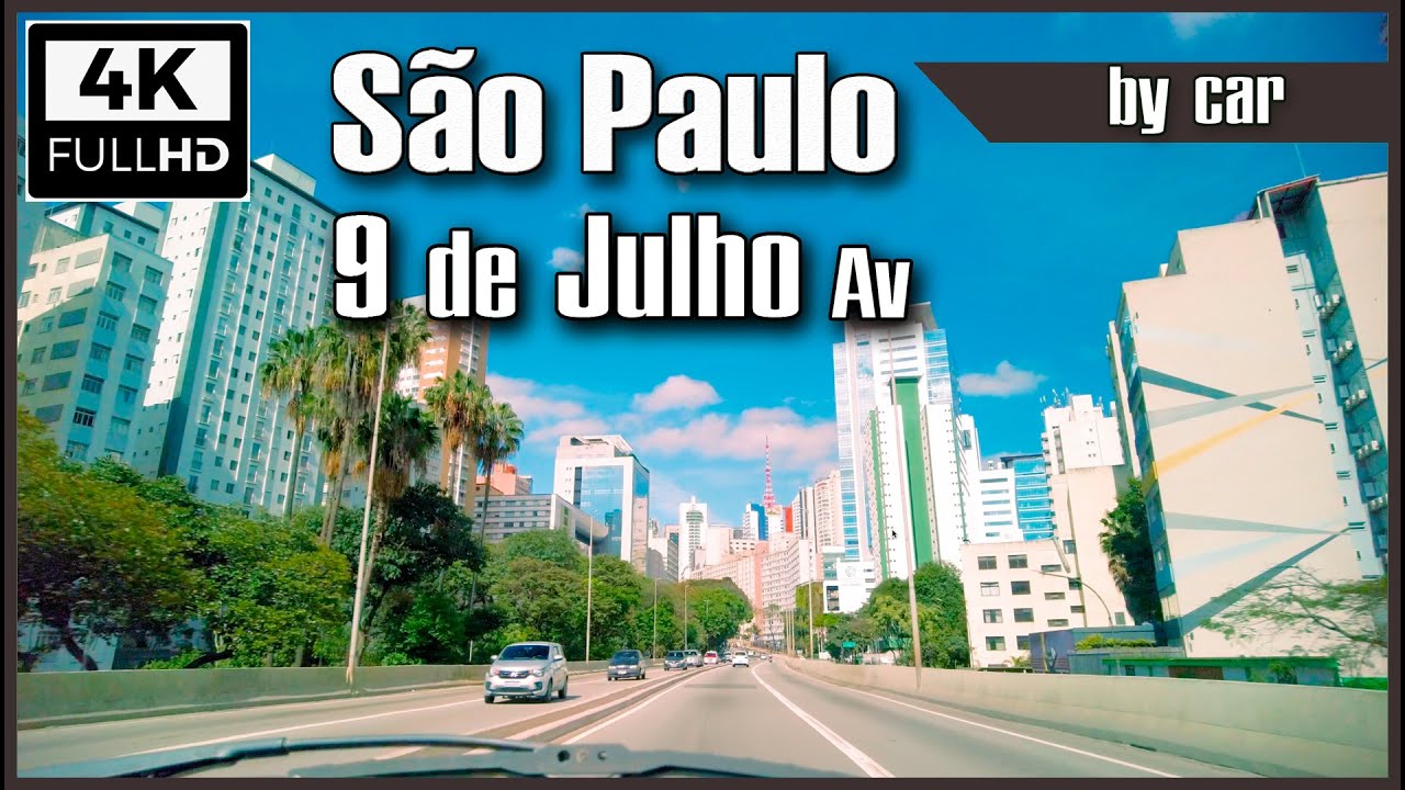 [4K] Dashcam São Paulo | Av 9 de Julho | driving in Sao Paulo  - São Paulo driving tour 4k