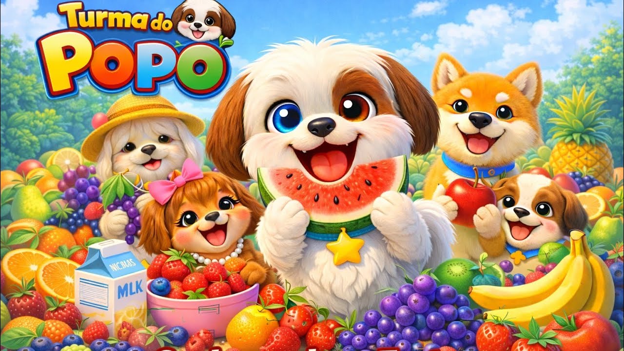 A Festa das Frutas 🍎🍌 Cores e Vitaminas | Música Infantil Turma do Popó 🍇
