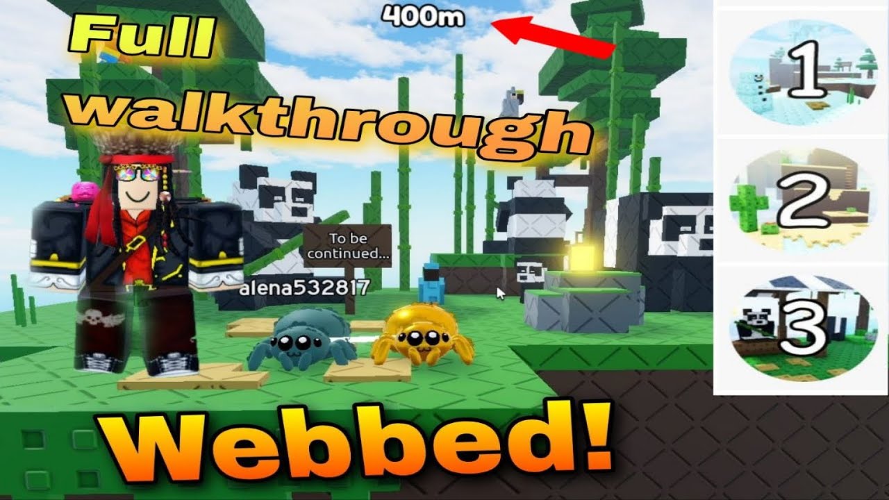 Webbed! ROBLOX - FULL WALKTHROUGH+ALL BADGES