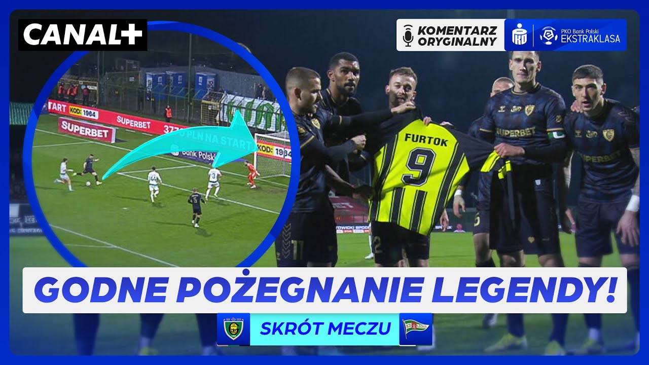 POŻEGNALI LEGENDĘ W NAJLEPSZYM STYLU! GKS KATOWICE - LECHIA, SKRÓT MECZU