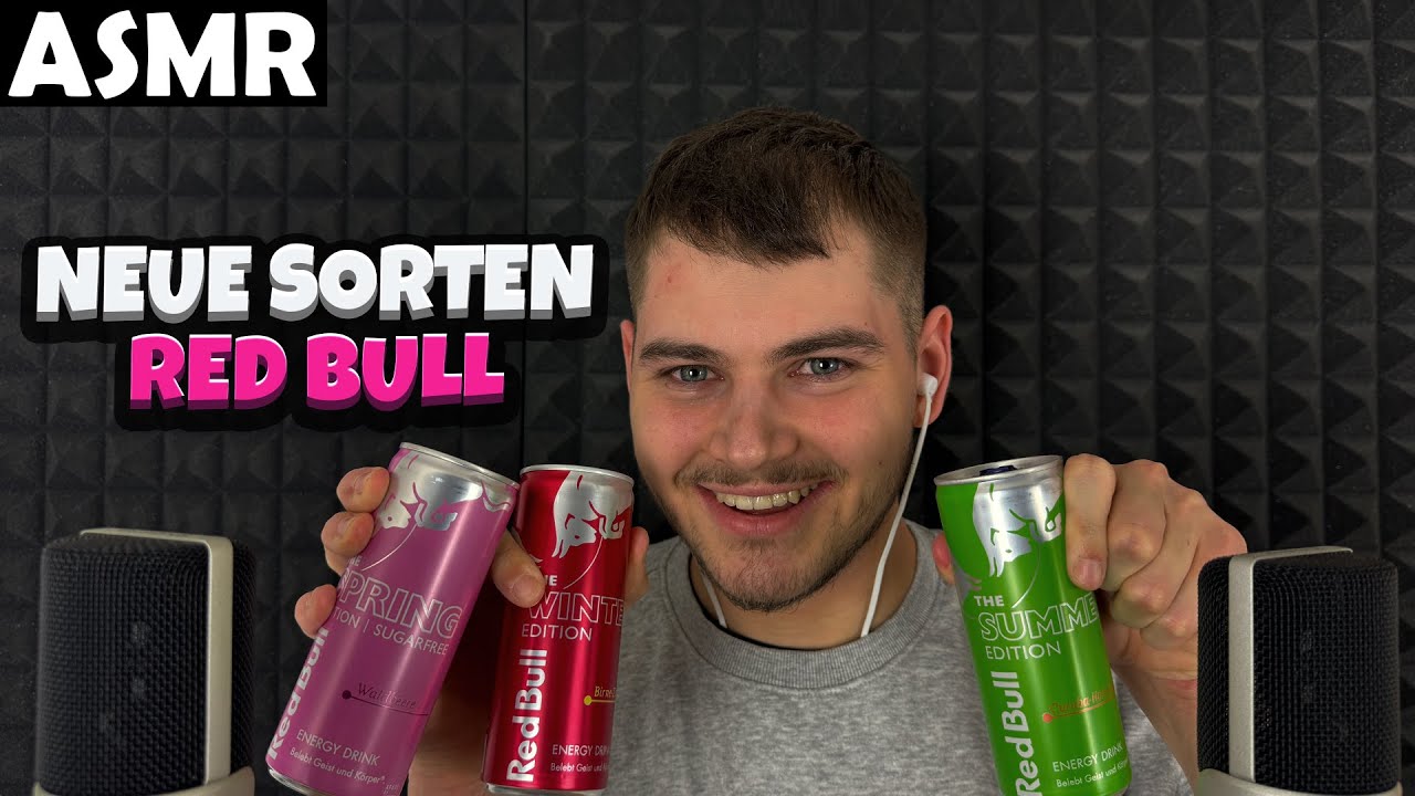 ASMR — ПРОВЕРЬТЕ НОВЫЕ ШТАММЫ RED BULL! (НЕМЕЦКИЙ) | АСМР Тони