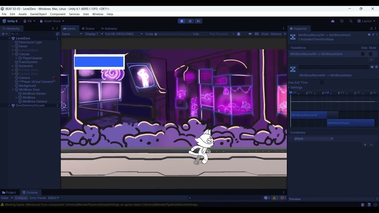 03 - Construcci&oacute;n de la Base del Escenario para el Primer Nivel del Beat'em Up