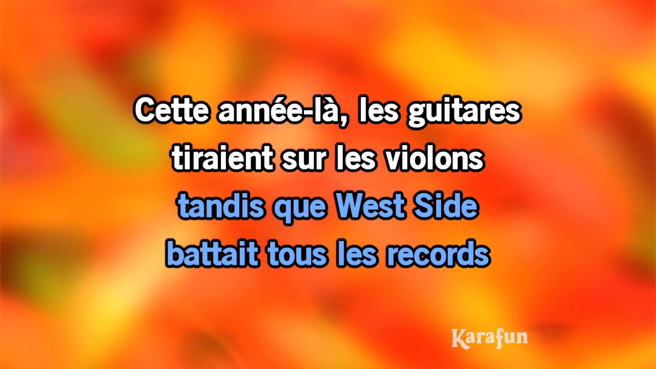 Karaoké Cette année-là - Claude François *