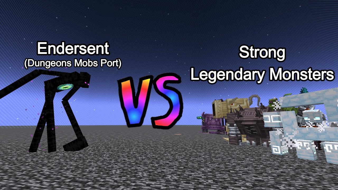 Endersent (Dungeons Mobs Port) vs Strong Legendary Monsters | Minecraft  Mob Battle