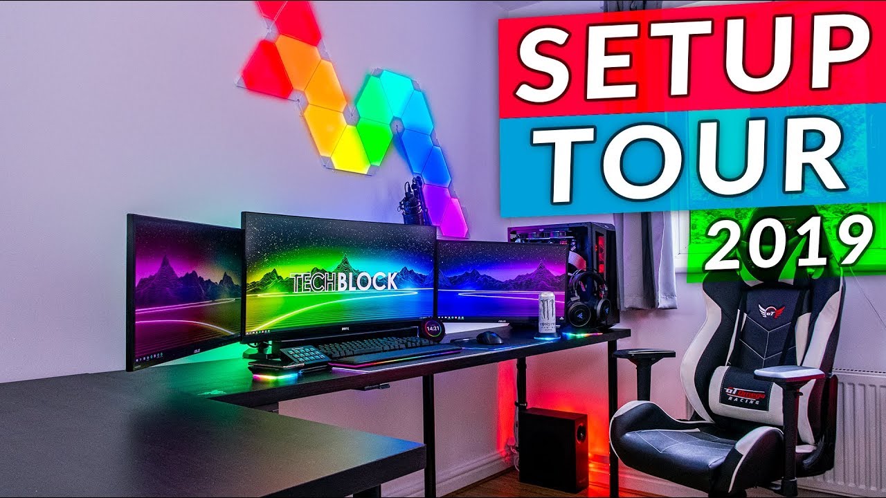 The ULTIMATE RGB Gaming Setup - Full Setup Tour