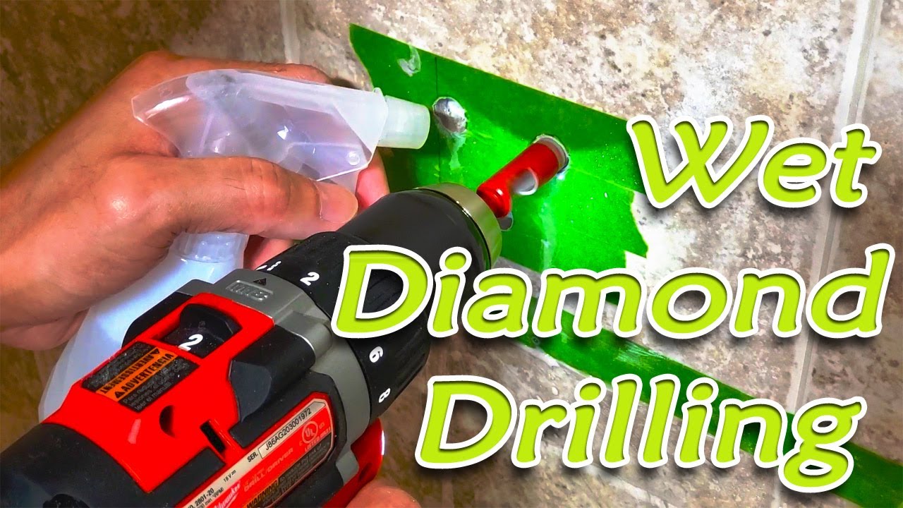 Wet Drilling Tiles with Milwaukee Diamond Max hole saw  PART 4