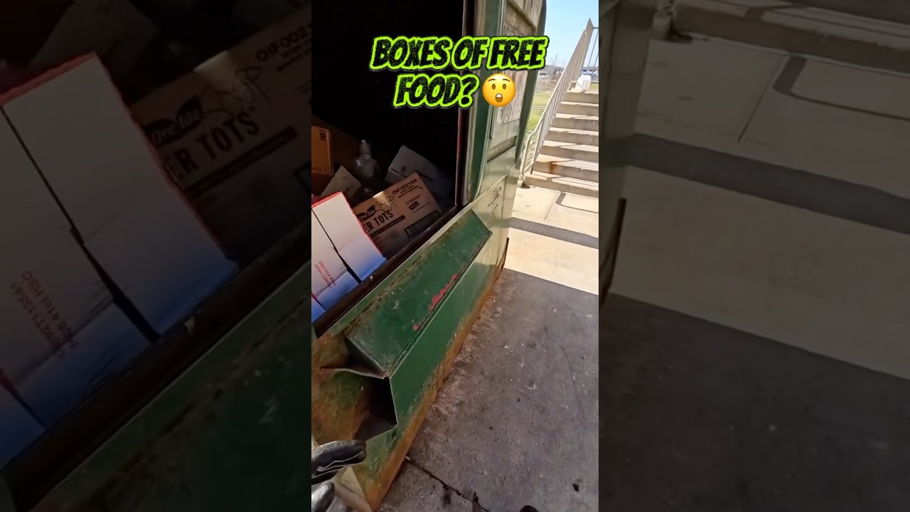 BOXES of free food? 😲 #dumpsterdiving #viral