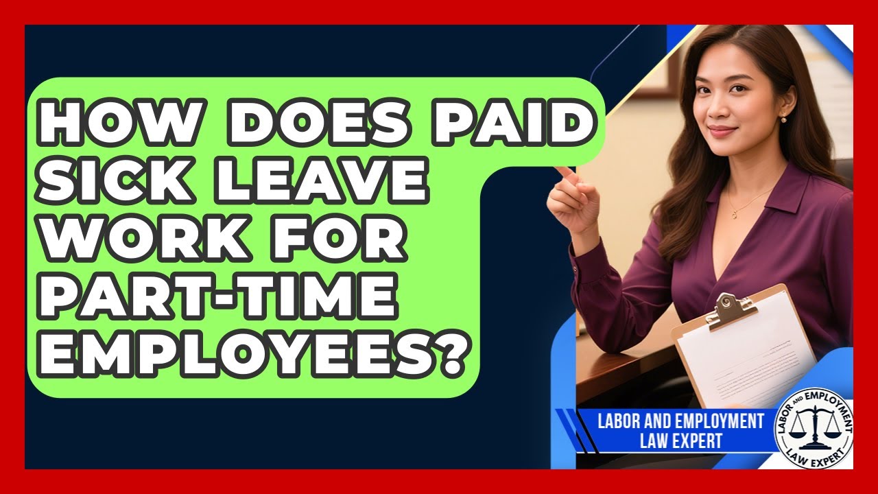 How Does Paid Sick Leave Work for Part-Time Employees? | Labor and Employment Law Expert News