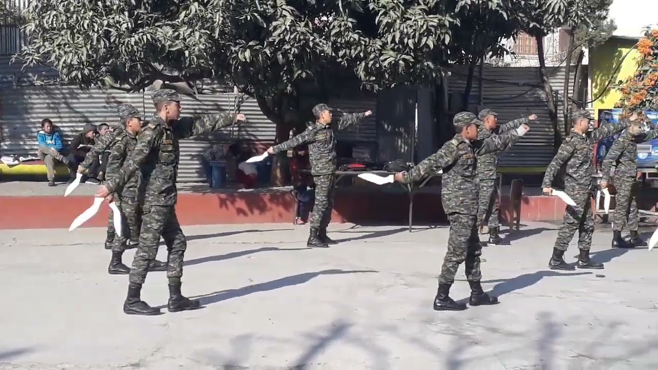 khukuri drill demonstration by NCC cadett of Brain Land Academy kathmandu.