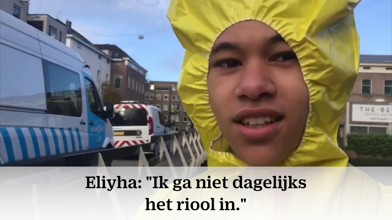 Achter de schermen tijdens een fotoshoot over het riool