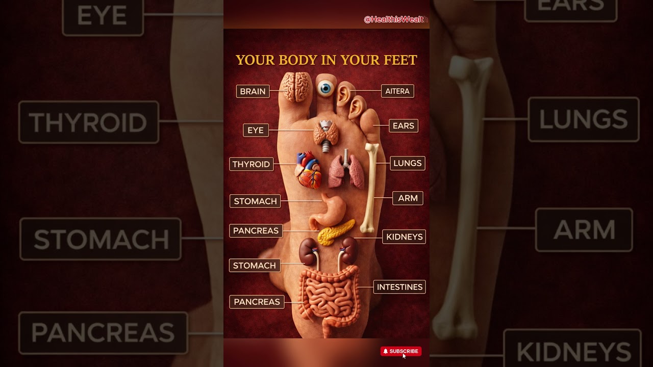Foot Reflexology Chart Explained – Your Body Mapped on Your Feet 