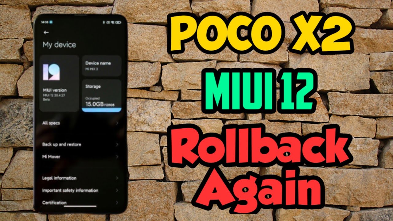 #PocoX2 #MIUI12 #Rollback Poco X2 MIUI12.0.1.0 Update Rollback again | How to Install MIUI12