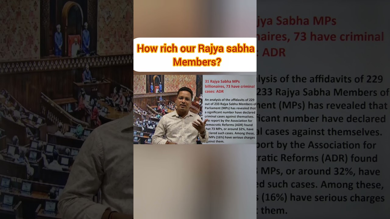 How rich our Rajya sabha Members? #studyiq #opscstudyiq #odishanews #currentaffairs #ytshorts