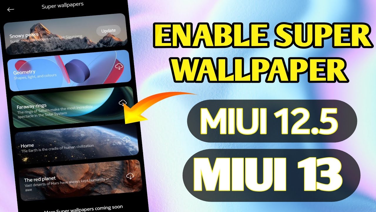 Enable Miui Super Wallpapers | Miui 12.5 And Miui 13 Super Wallpapers Download