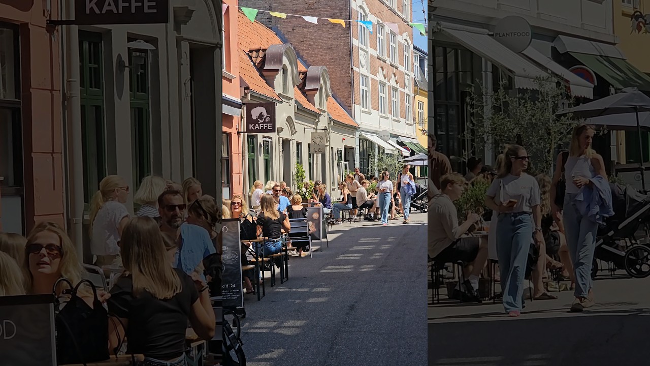 Daily Life in Denmark , walking Tour in the Downtown in Aarhus City #shortsvideo #denmark #tiktok