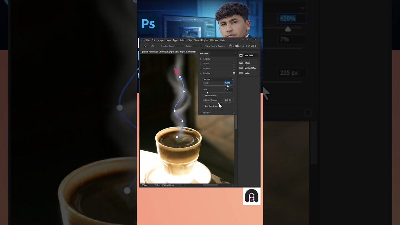 Add Realistic Coffee Smoke in Photoshop 2026