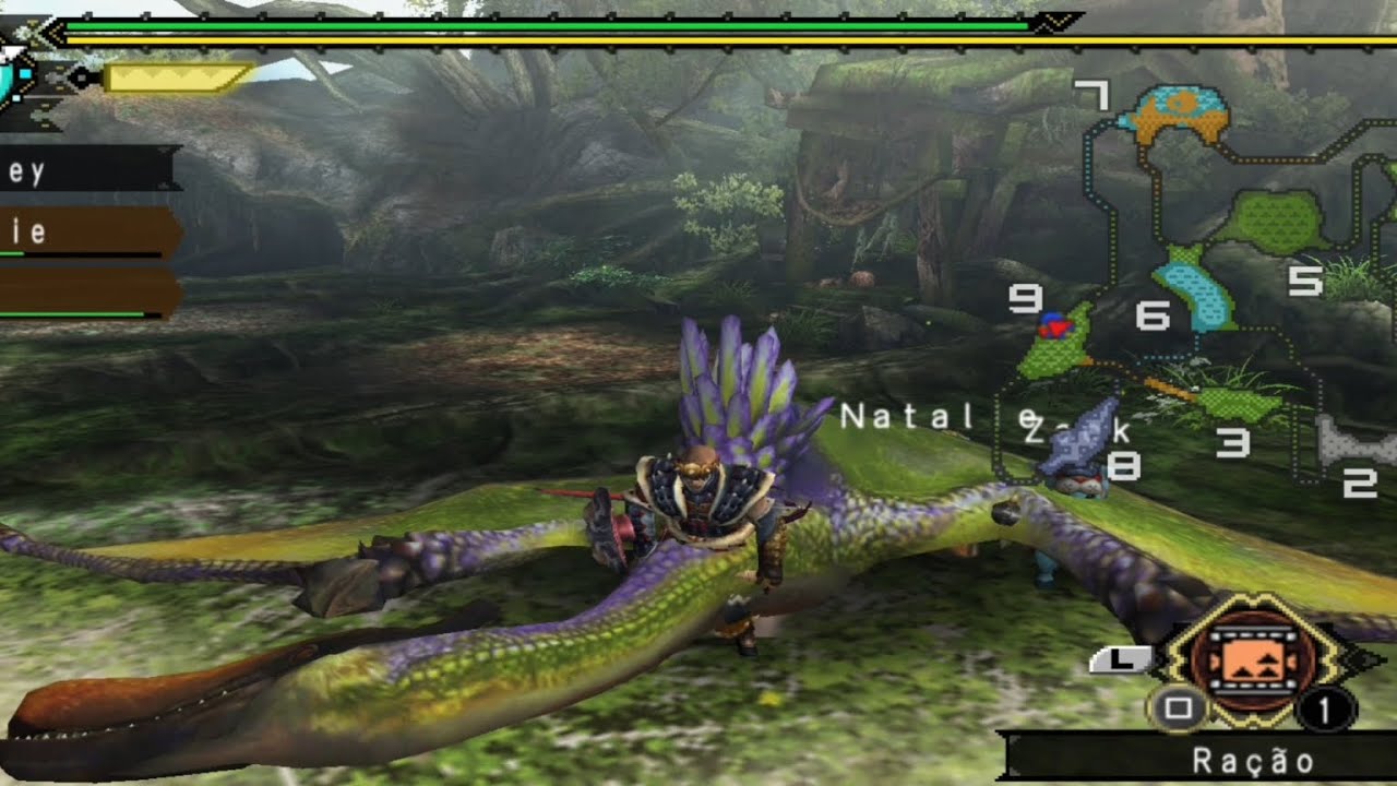 Monster Hunter 3d Portable - Caçando Qurupeco no modo solo.