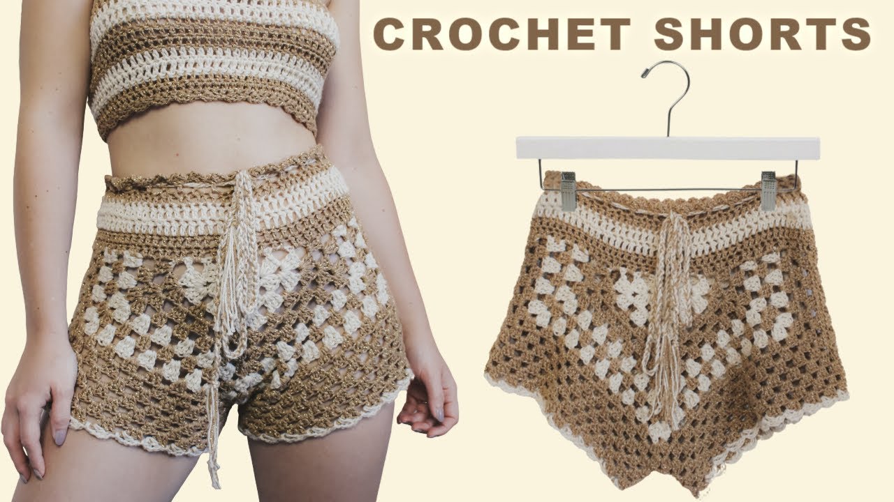 How to make Shorts | High-Waisted Shorts | Beginner friendly Crochet Tutorial