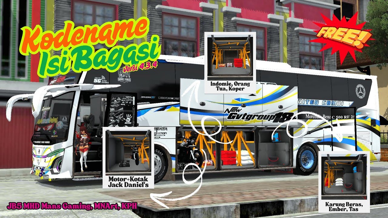 SHARE‼️ Kodename ACC isi Bagasi JB5 MHD || MNart x Mans Gaming x KJA Group || bussid 4.3.4
