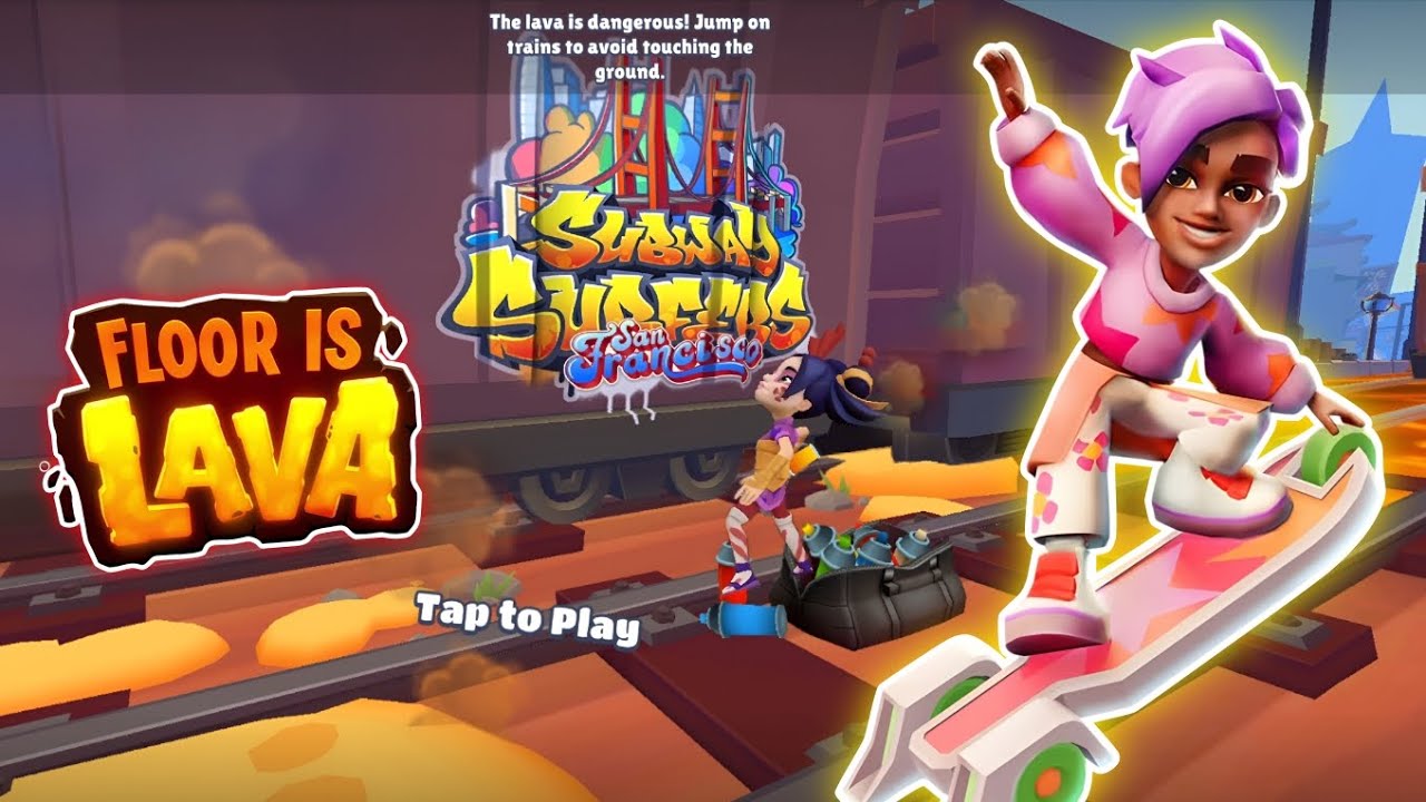 SUBWAY SURFERS FLOOR IS LAVA 🌋SUBWAY SURFERS NO FLOOR CHALLENGE IN SAN FRANCISCO 2024🌈🌁☀️