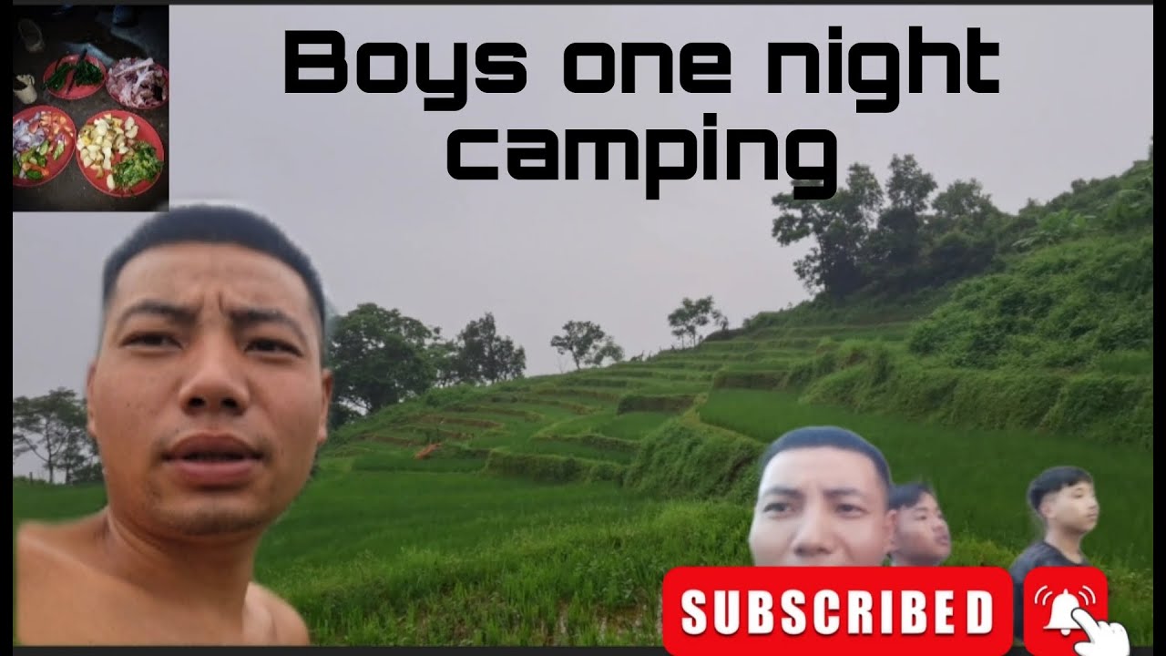 Boys camping in field  Leibangjam TML