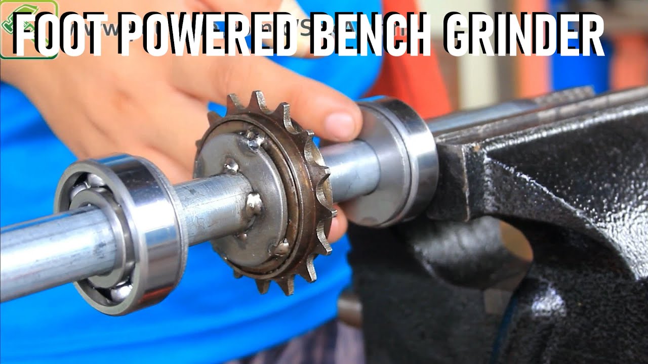 Foot Powered Bench Grinder DIY