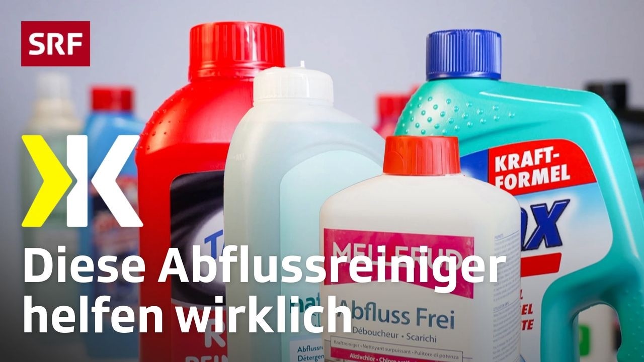 Abflussreiniger im Test: &Ouml;ko-Produkt schl&auml;gt Chemiekeulen | 2026 | Kassensturz | SRF