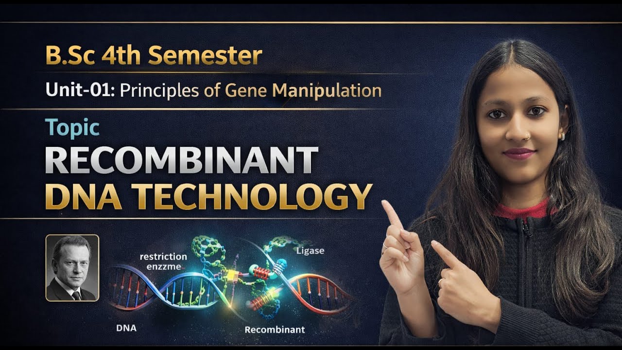 #3 UNIT 1| Principles of gene manipulation | Recombinant DNA technology  |